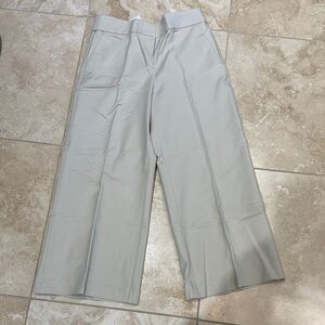 LOFT - Beige Wide-Leg Ankle Pants